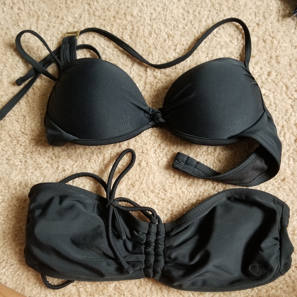 Black bikini tops